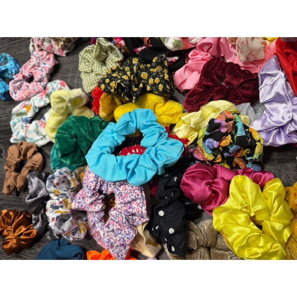 Lot of Homemade Hair Accessories –‎ Scrunchies & Headbands Mixed Bundle